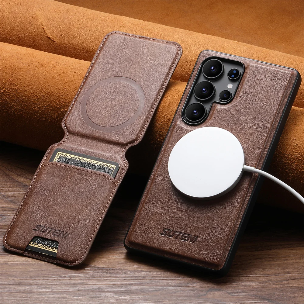 

Detachable Magnetic Wallet with Card Holder Phone Case for Samsung Galaxy S25 S24 S23 S22 Ultra Leather Protective Cover