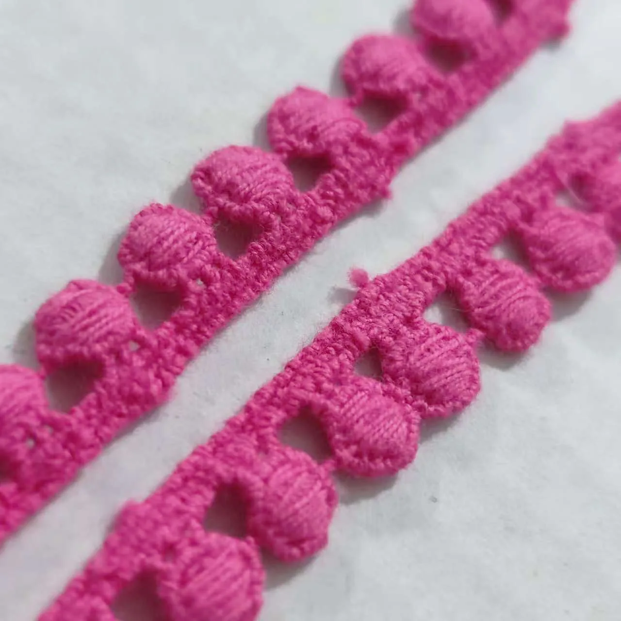 Cotton Pom Trim Ball, Pom Fringe Ribbon, Sewing Lace, Lace Trim, Handmade Craft Accessories, 11 mm Wide