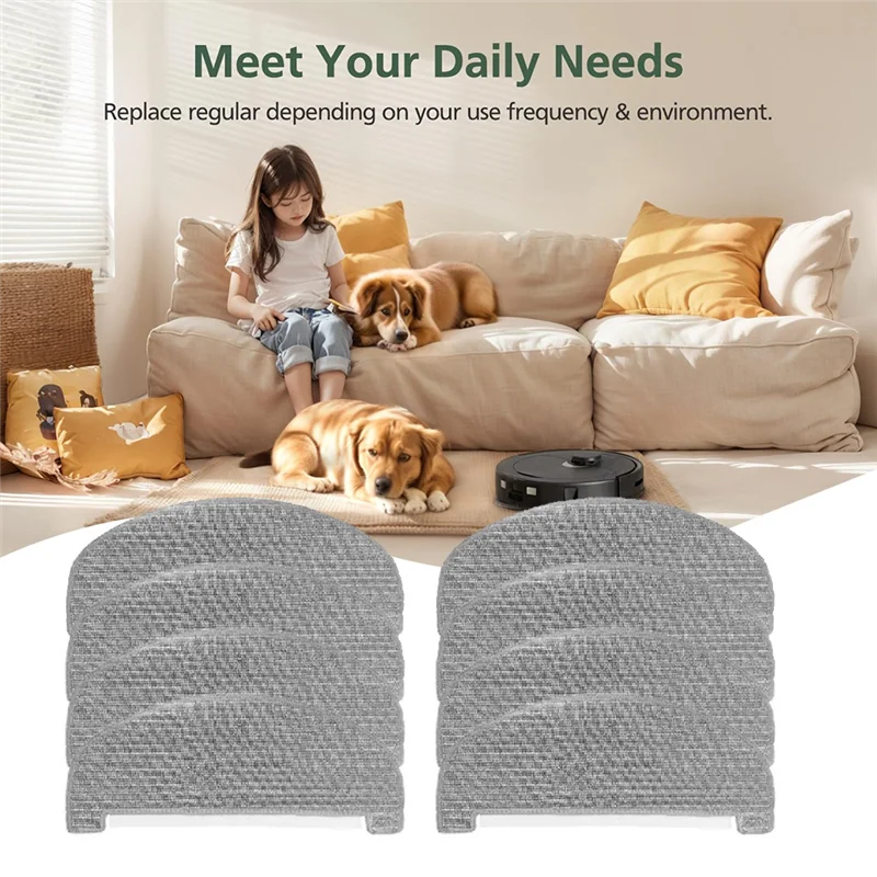 ABRB-8 Uds paño de limpieza para accesorios de Robot aspirador híbrido Eufy G40/G40