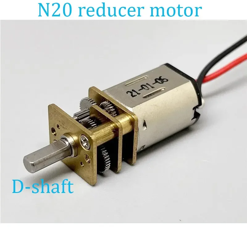 N20 DC 3V 18rpm 6V 36RPM Mini 7mm Motoriduttore interamente in metallo Micro motore di riduzione Asse D a bassa velocità