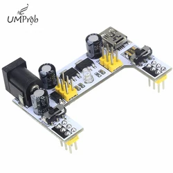 Mini USB 2 Channel Board Interface Breadboard, Módulo de Alimentação para Arduino, MB-102, MB102, DC, 7-12V