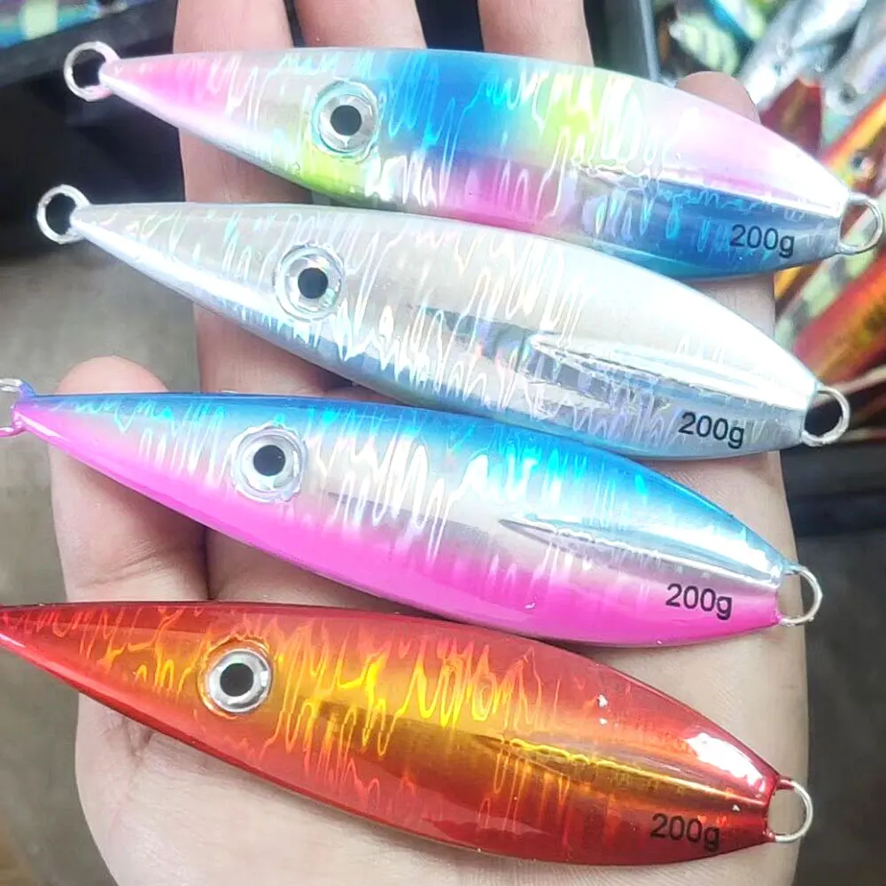 1PC Slow Metal Jig Fishing Lure Luminous Sinking 150g Falling Jigging Lure Hard Bait Fishing Tackle pesca Fishing Lure