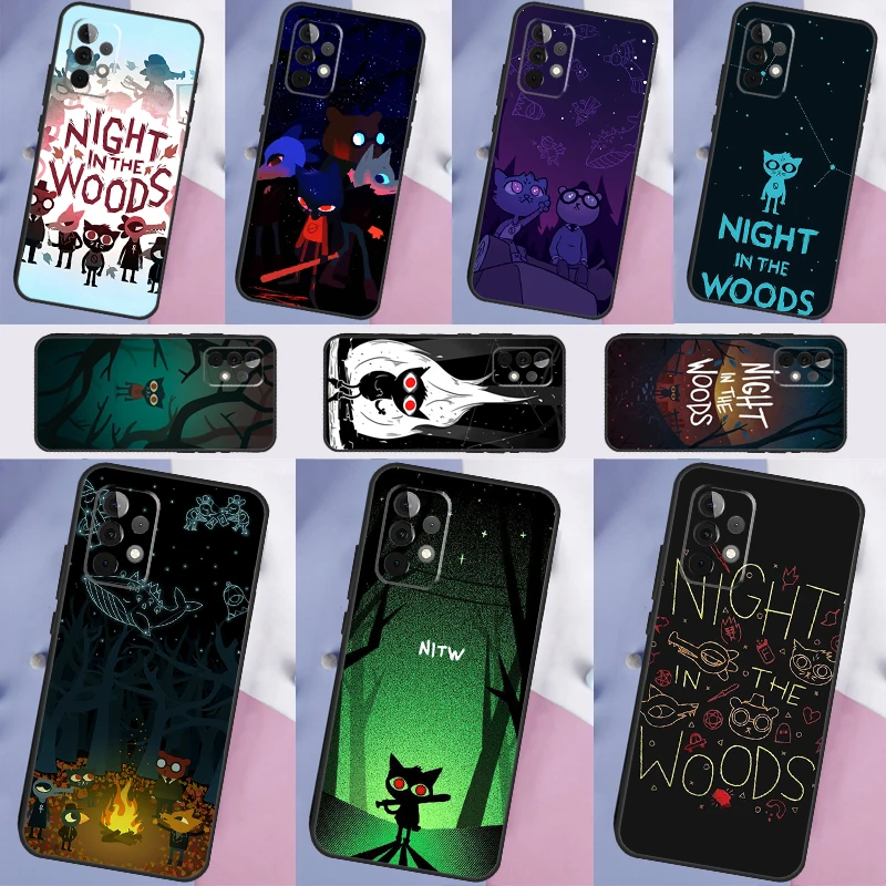 Cat Game Night In The Woods Fundas For Samsung Galaxy A54 A34 A14 A52 A32 A22 A12 A13 A23 A33 A53 A73 A51 A71 Case