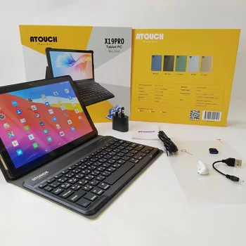 Brand new set10.1Inch Android 12.0 Tablet HD Screen Dual SIM Card Dual Standby 6GB RAM 256GB ROM Tablet PC X19 Pro with Keyboard