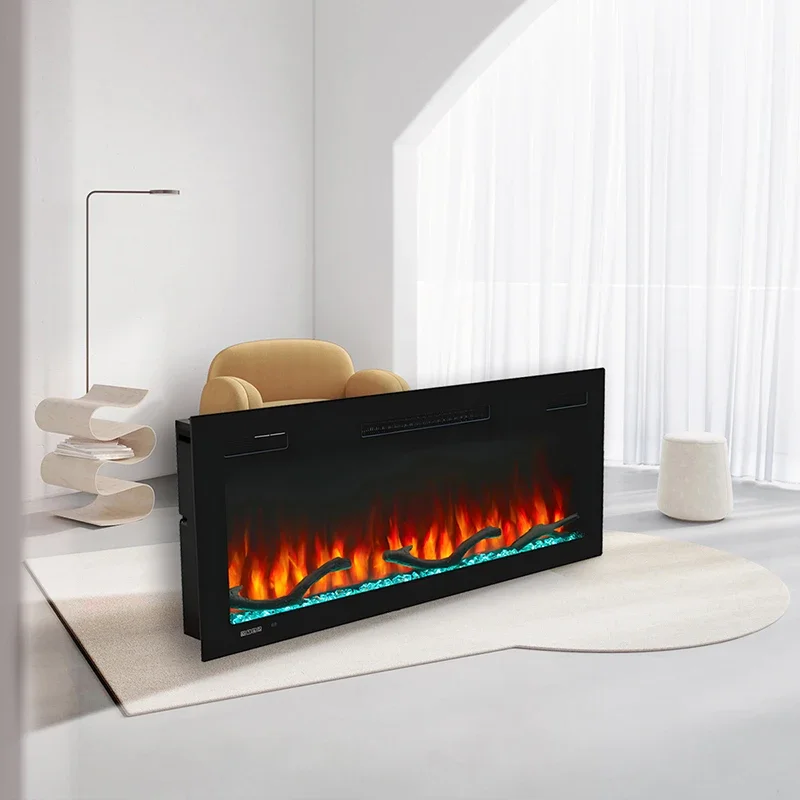 

New 2V 40 "crystal Logs Color LED Adorn Electric Wall Hanging Fireplace