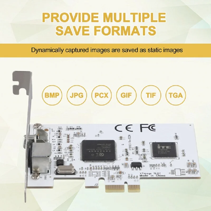 HIHI PCIE Expansion Card PCIE to AV Surveillance HD 640X480 Resolution Video Capture Card Image Capture Card
