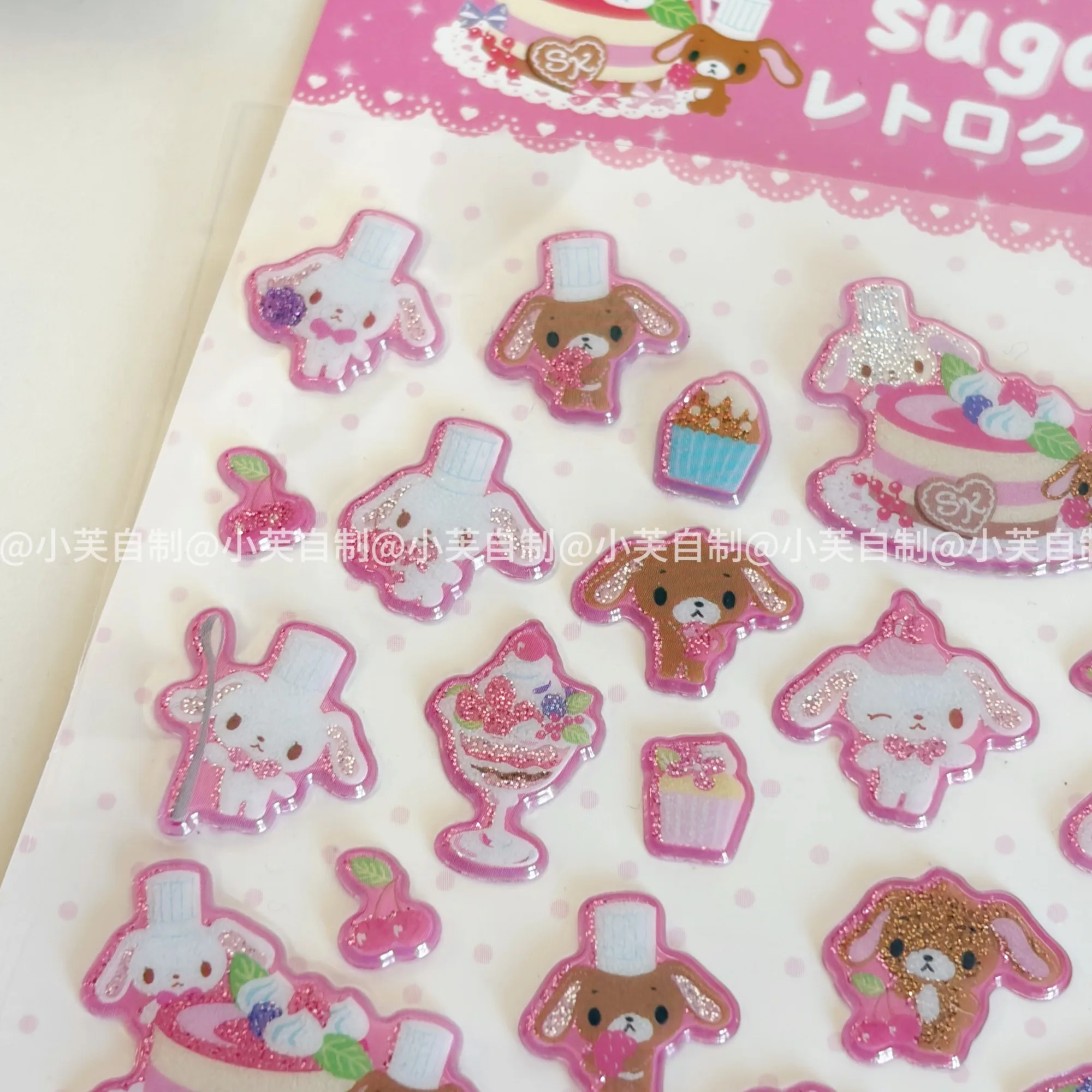 

1-7 шт. милые 3D-наклейки Kawaii Sugarbunnies с эффектом пузырьков, креативные наклейки с сакурой для девочек, для украшения чехлов телефонов, камер, детские игрушки