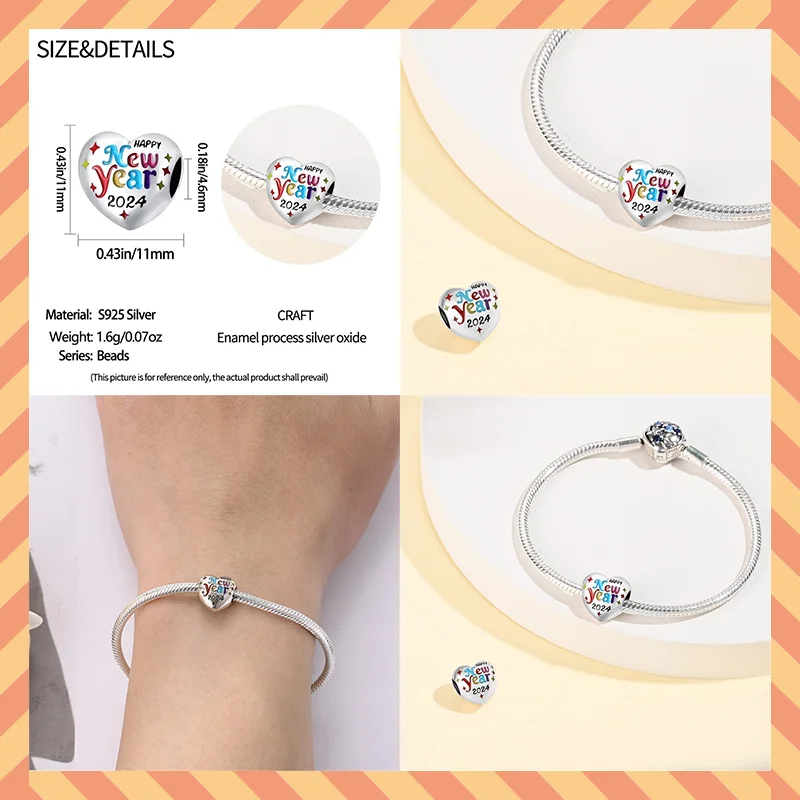 Cuentas de plata de ley 925 para fabricación artesanal de pulsera Pandora, abalorios de colección de botella de Perfume de huevo brillante de Pascua, adecuado para Pulsera Original, nuevo