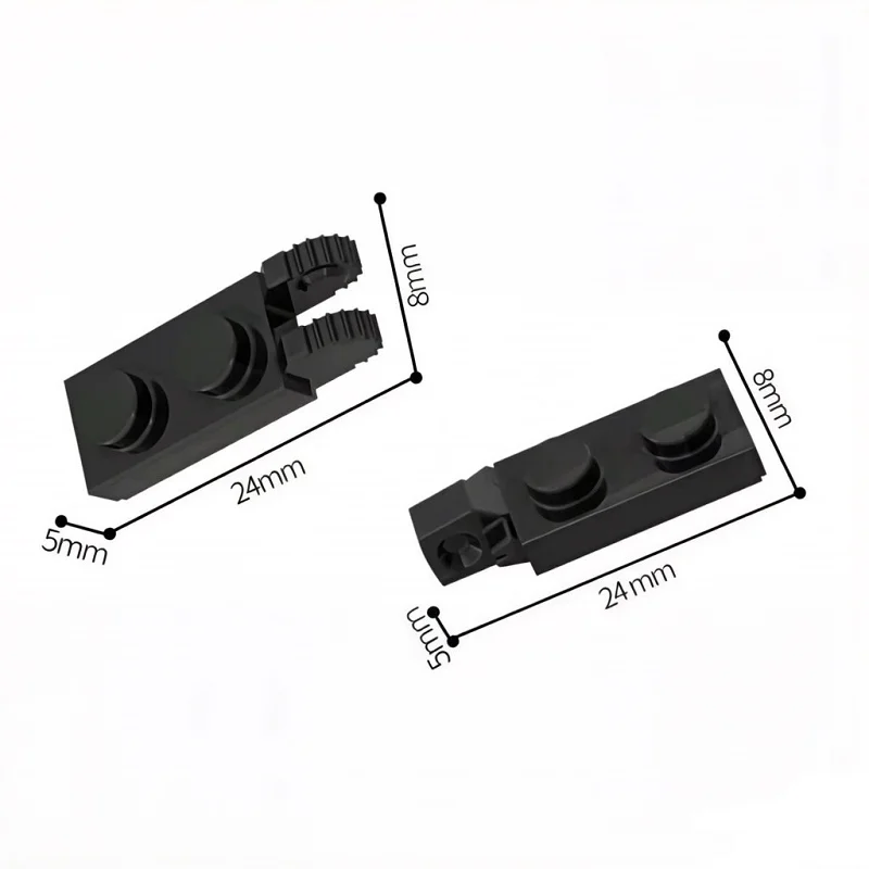 30pcs MOC assembled building block parts 44301+44302 with straight fork 1x2+1x2 hinge locking piece building block toy parts