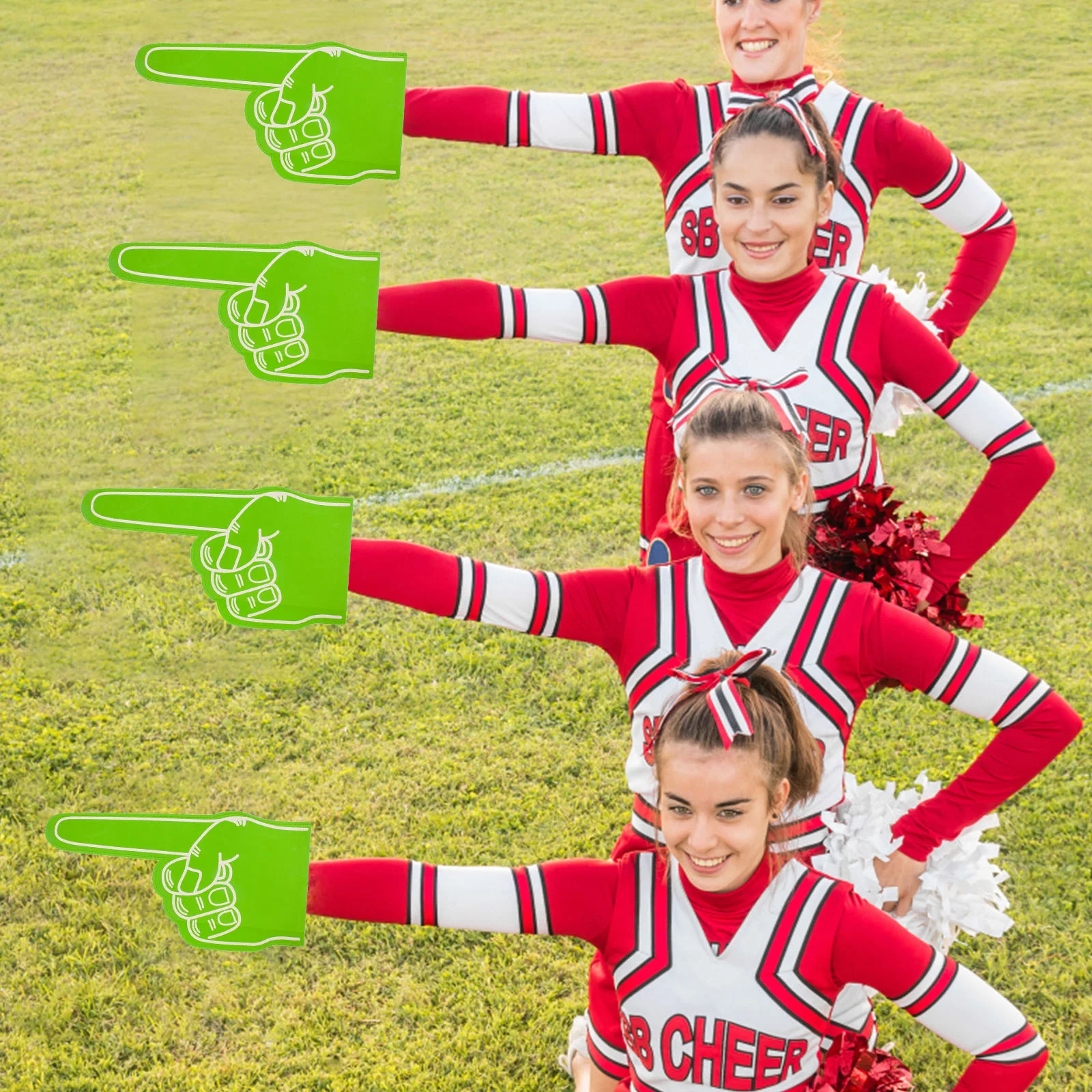 3 Pcs Foam Fingers Cheerleading Props Football Foams Sports Fan for Sponge Cheerleader Number One Party Decorations