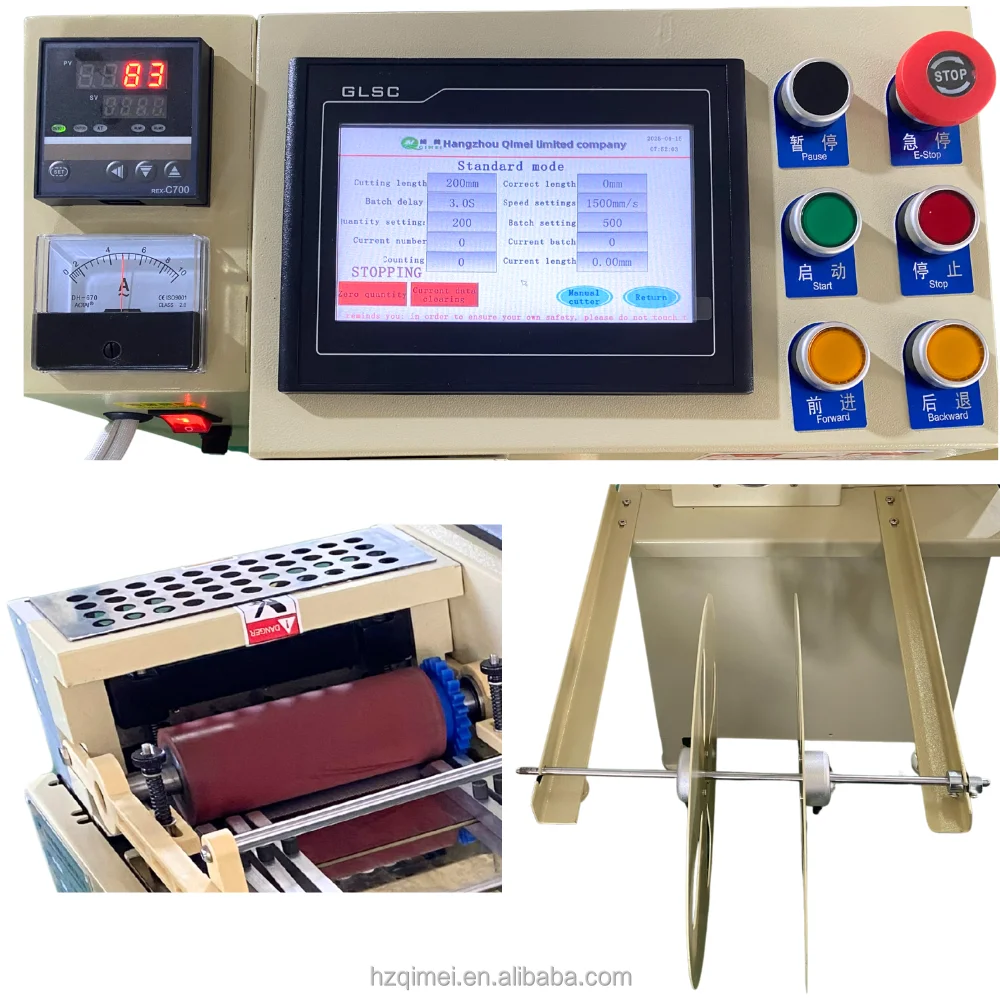 Automatic Electric Touchscreen Belt Ribbon Tape Webbing Fabric Cutting Machine Gear Core High Efficiency Chemical Apparel