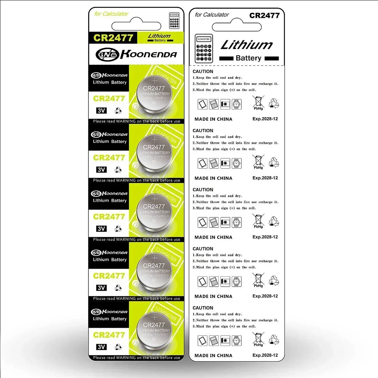 CR2477 3V Button Cell Lithium Battery For Weight Scale Motherboard Thermometer CR 2477 DL2477 ECR2477 KCR2477 Coin Cell