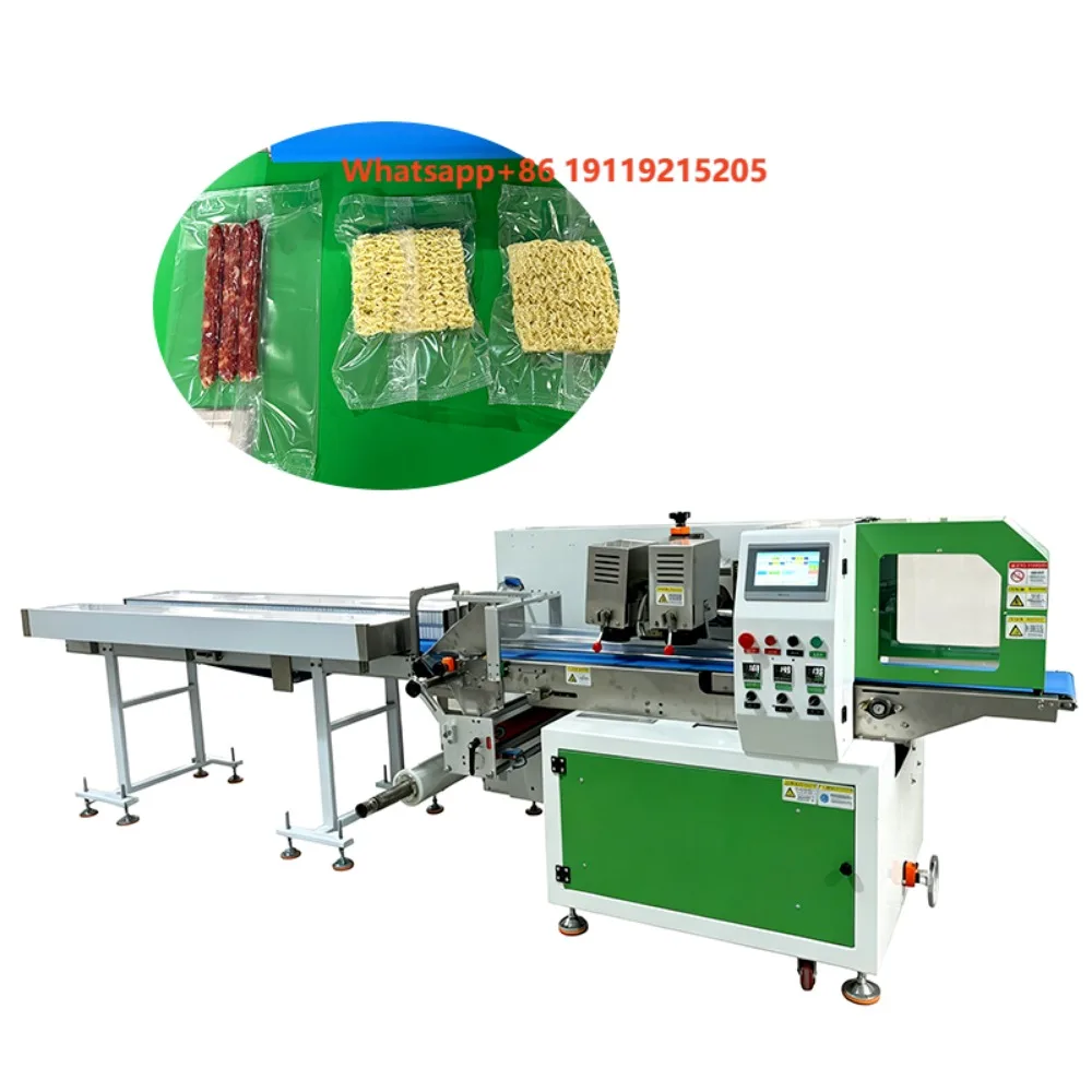 Factory Direct Semi-Automatic Pillow Type Vacuum Packing Machine Horizontal Packaging Machinery for Meat Frozen Food Film