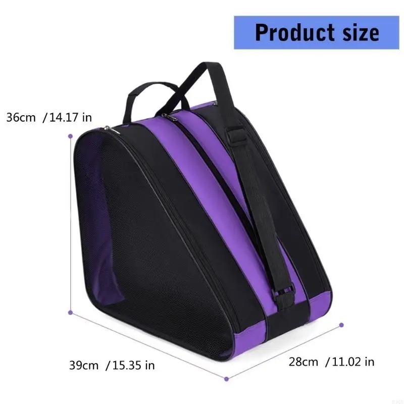 340f Oxford Cloth Skating Skating Bag สำหรับเด็กที่ระบายอากาศได้อินไลน์ถุงสเก็ตง่ายต่อการพกพา