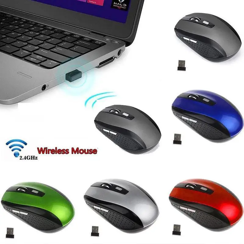 2.4GHz Wireless Mouse Optical Mice with USB Receiver Gamer 6 Buttons Mouse For Computer PC Laptop Accessories