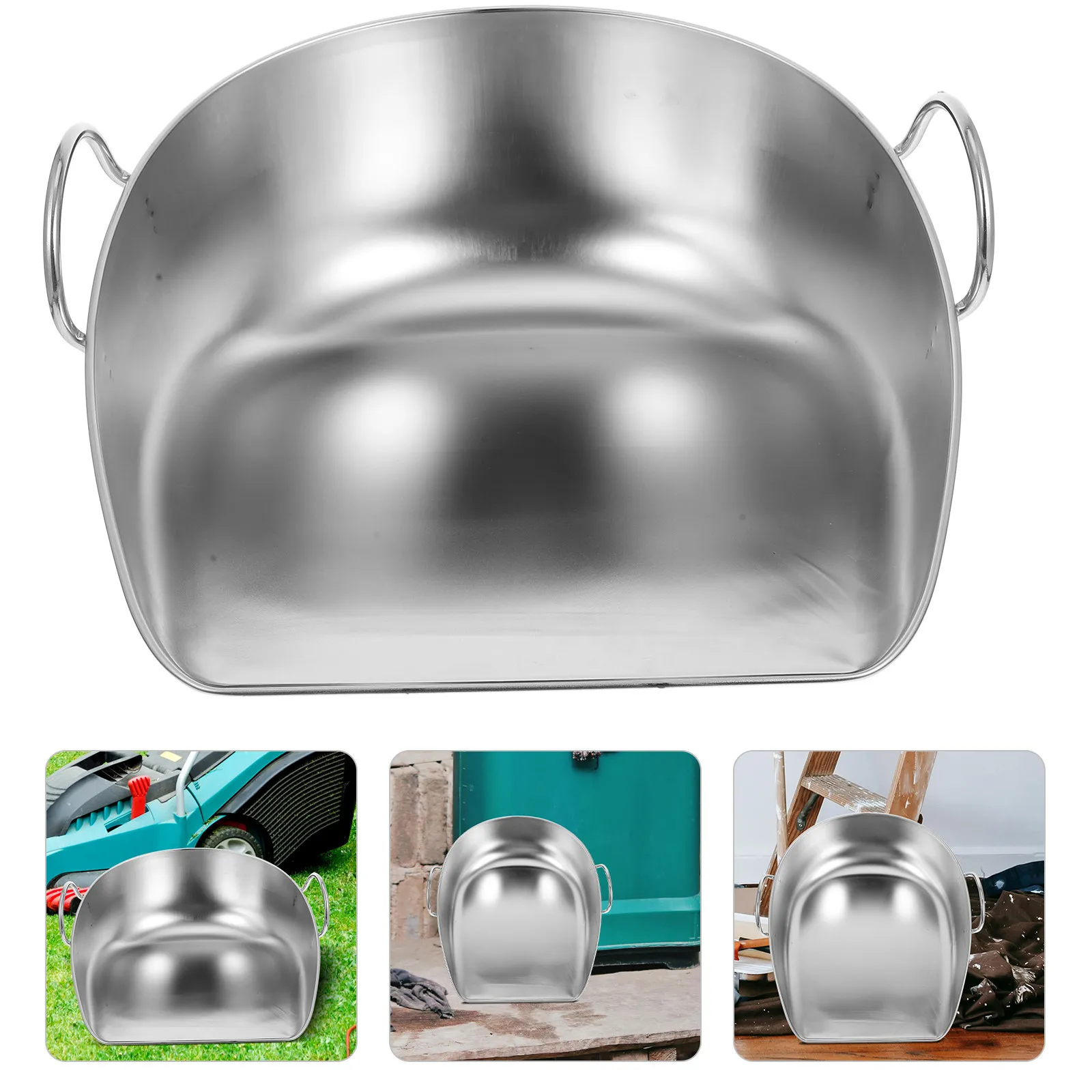 

Прочный совок из нержавеющей стали большой вместимости для сбора зерна и уборки, многофункциональный, усиленный