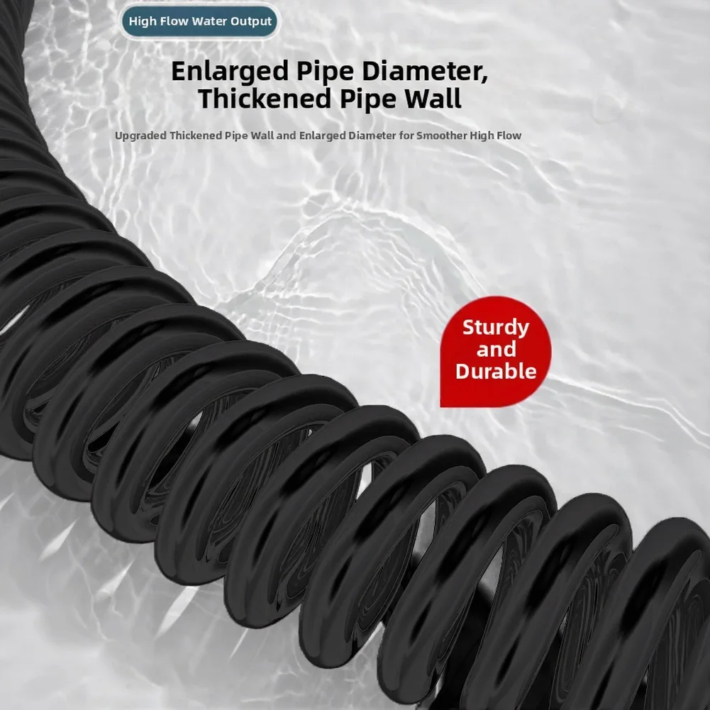 1pc Telescopic Shower Hose Spiral Spring Hose Toilet Bidet Sprayer Telephone Line Plumbing Hose For Bathroom Accessories