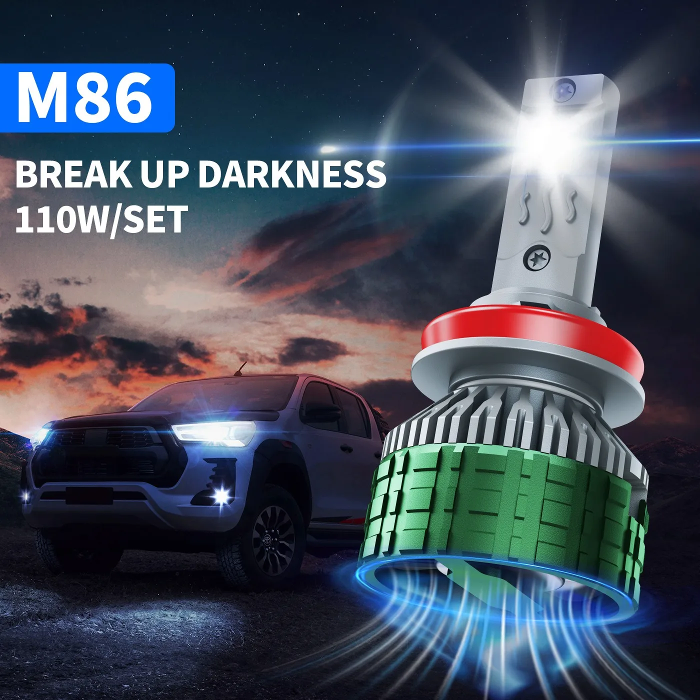 

LED Headlight Bulbs H1 H3 H7 H8 H9 H11 HB2 HB3 HB4 HIR2 H4 9005 9006 9012 9003 12V 110W 6000K Car Light Upgrade