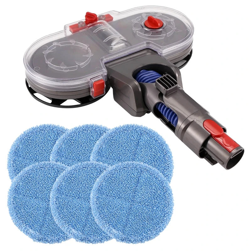 For Dyson V15 V11 V10 V8 V7 Vacuum Cleaner Electric Mop Head Attachment With Detachable Water Tank 6 Reusable Mop Pads