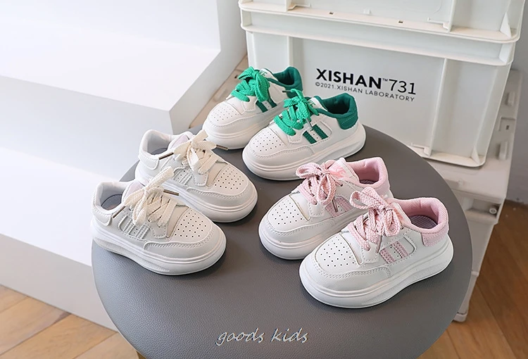 Boys Sneakers New Kids Spring Autumn Leather Sneakers Baby Girls Casual Shoes Children s White Sports Shoes Size 21-30 3 Color