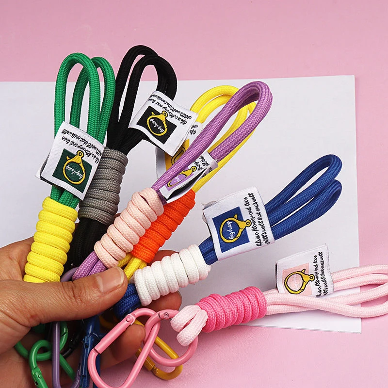 Color Combination Short Mobile Phone Lanyard Can Be Portable Anti-release Rope Hanging Wrist Pendant Clip Hanging Decoration