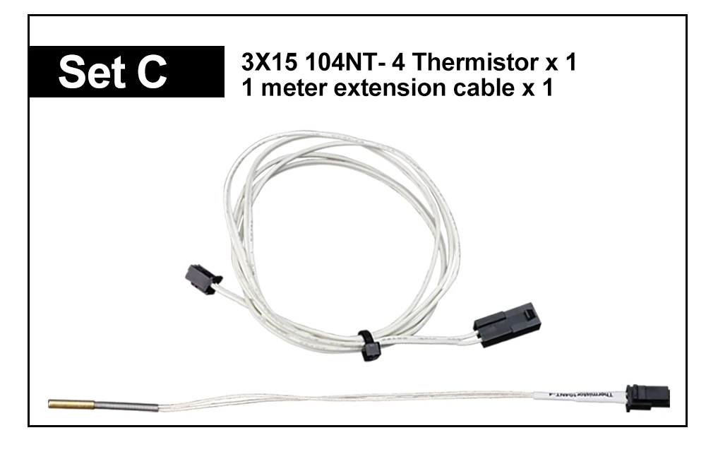 Trianglelab ADR ™ 104NT-4-R025H42G (104GT-2) Thermistor-Sensor, neue Standard-Mehradrig-Laser-geschweißte Leitungen, 3x15 mm, Metall M3 M4 – Detail 39
