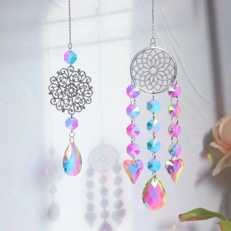 Colgante de cristal de imitación con globo prismático, luz colgante, buenas decoraciones para el hogar, atrapasoles, añadir belleza a su jardín, 1 ud.