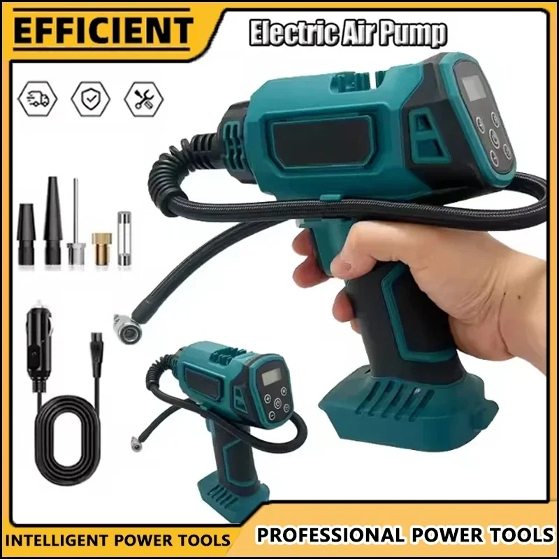 

Fit Makita 600mm Cordless Portable Electric Air Pump 12V Rechargeable Handheld Air Compressor for Cars Compatible with 18V Batte