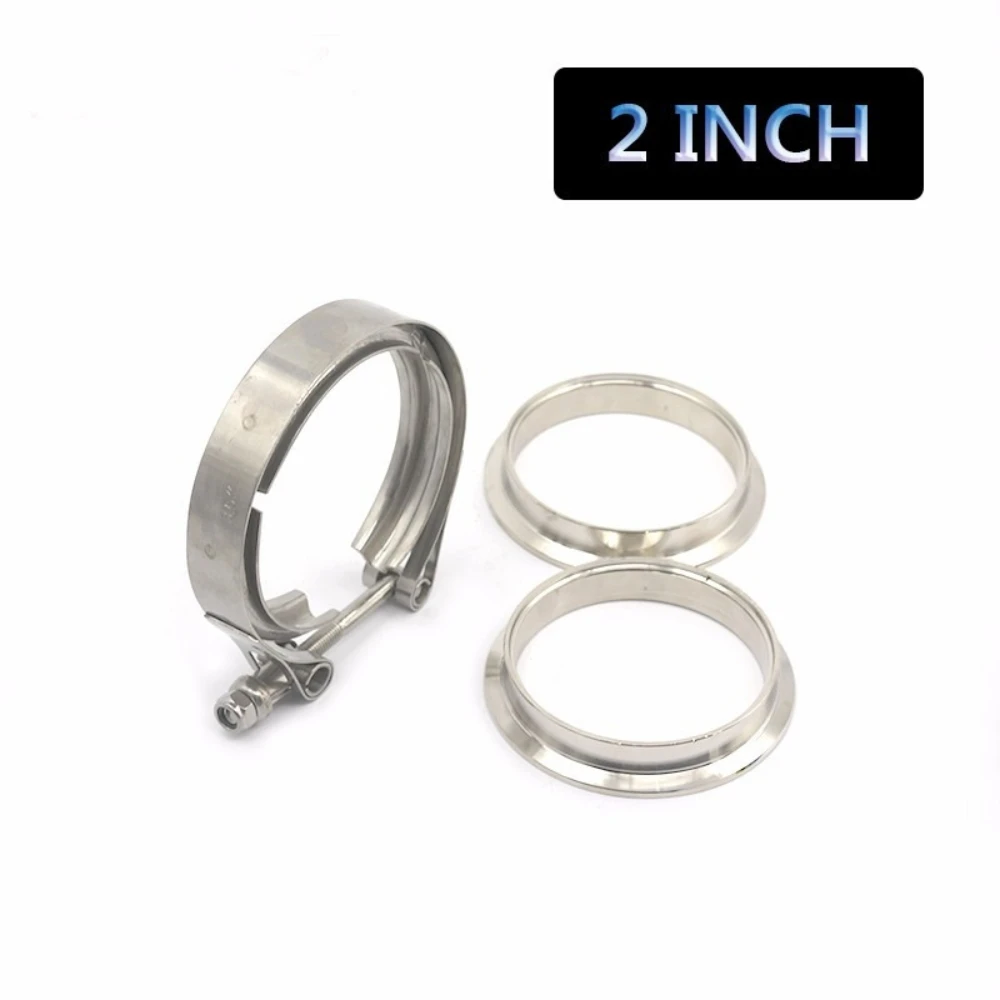 

76mm Turbo Exhaust Vband V Clamps Kits 304 Stainless Steel 2“ 2.25"2.5" 3" 3.5" 4" V band Clamp V-band Exhaust Flange