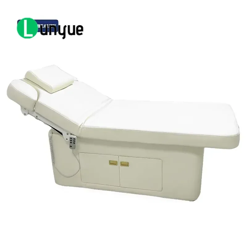 Electric Adjustable Beauty Bed with LED Light for Spa Facial Massage Furniture Hot Sale Comfortable Design