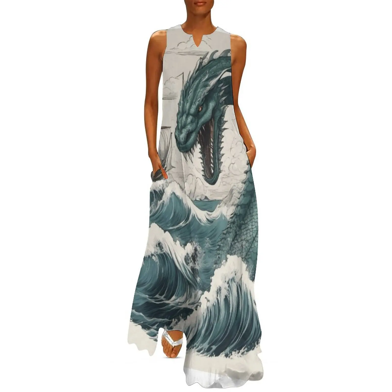 

Sea Serpent Ship Long Dress women party dresses wedding dresses for woman