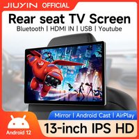 2025 New 13 Inch Headrest Monitor Display IPS Android Tablet Touch Screen For Car Rear Seat Player Video Music Bluetooth HDMI