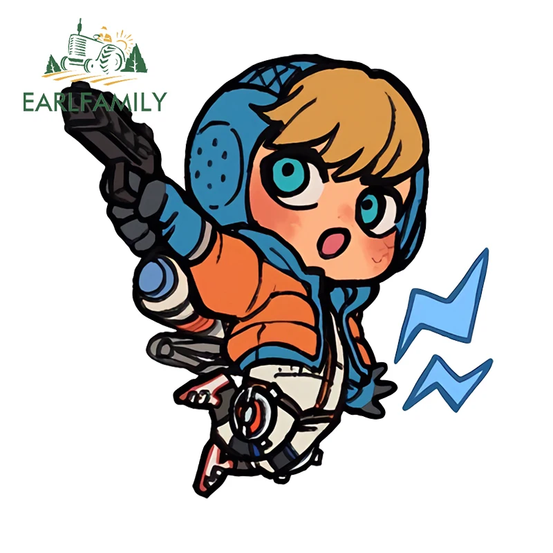 EARLFAMILY-pegatinas impermeables para coche, calcomanías divertidas de estilo de dibujos animados, Apex Legends, Wattson, 13cm × 12,7 cm