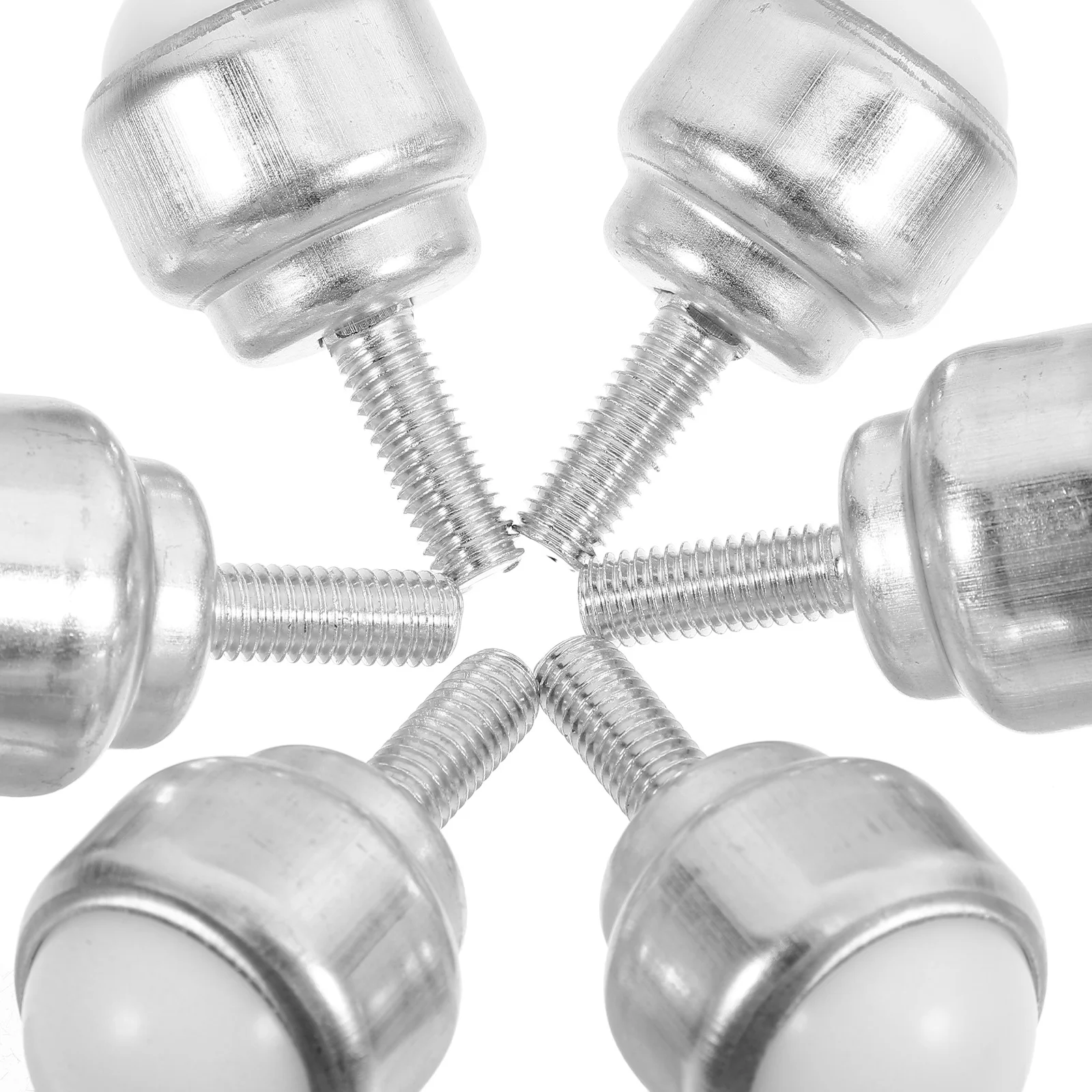 6pcs Nylon Ball Transfer Casters 360° Universal Swivel Wheel Mini Stem Caster For Furniture Table Equipment Mobility Roller
