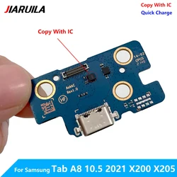 Scheda caricabatterie PCB Flex per Samsung Tab A8 10.5 2021 X200 X205 connettore porta USB Dock cavo a nastro di ricarica