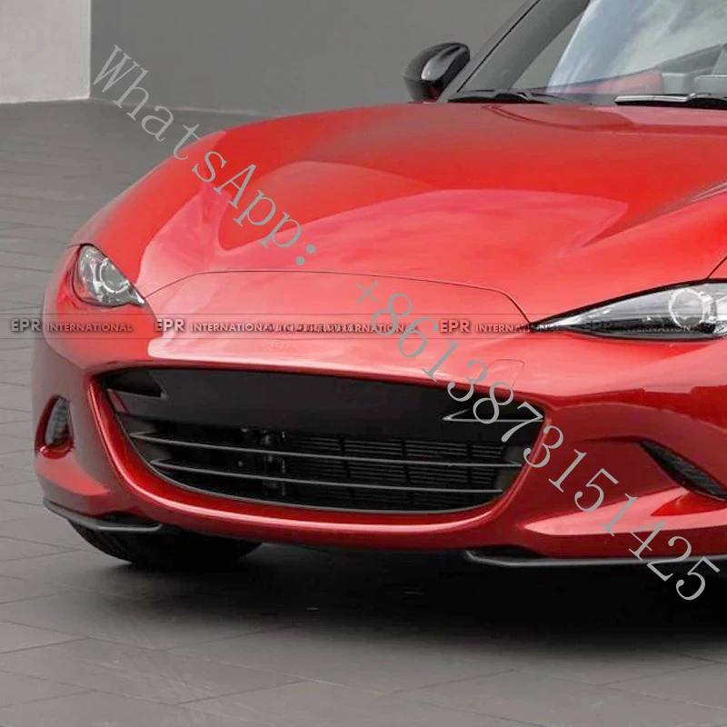 Suitable MX5 ND RF Carbon Fiber Front Bumper Grille Cover - 3K Twill Weave, Peel & Stick Add-On