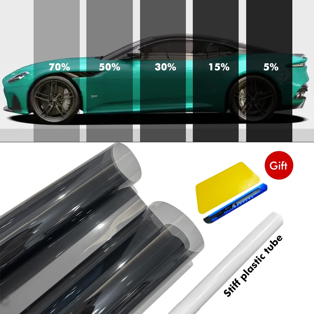 Schwarze Auto-Fensterfolien Tönungsfolie Auto- und Hausdekoration Fensterglasfolie Blockiert Sonnen-UV-Schutz Fenster-Aufkleberfolien