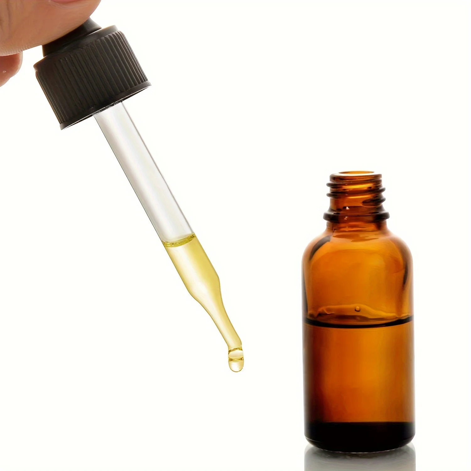 12 Stück 5 ml – 50 ml leere Tropfflasche, nachfüllbare Braunglas-Pipettenflaschen für ätherische Öle, Aromatherapie-Flüssigkeitstropfflasche