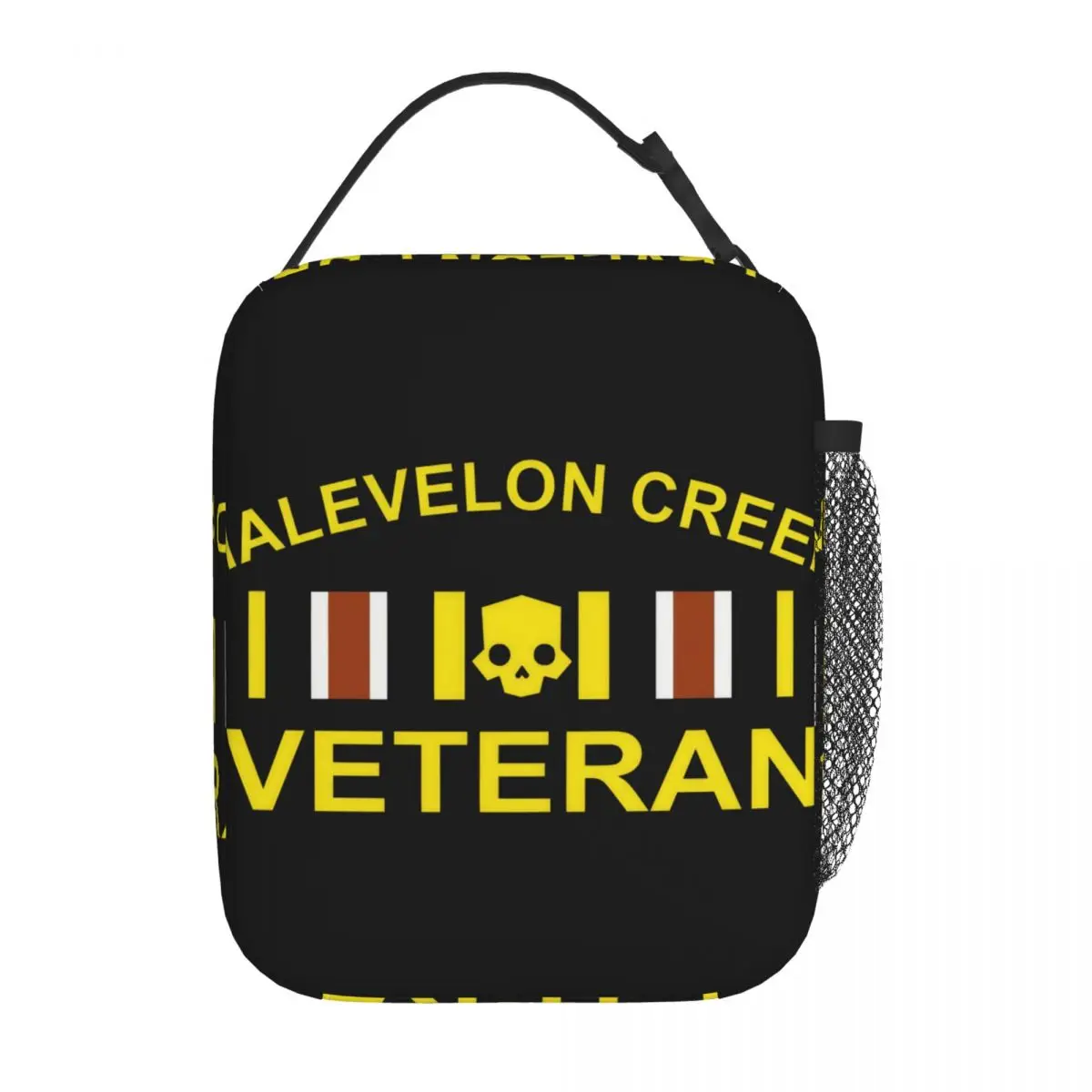 Malevelon Creek Veteran Helldivers 2 bolsa de almuerzo aislada, bolso de mano para comida