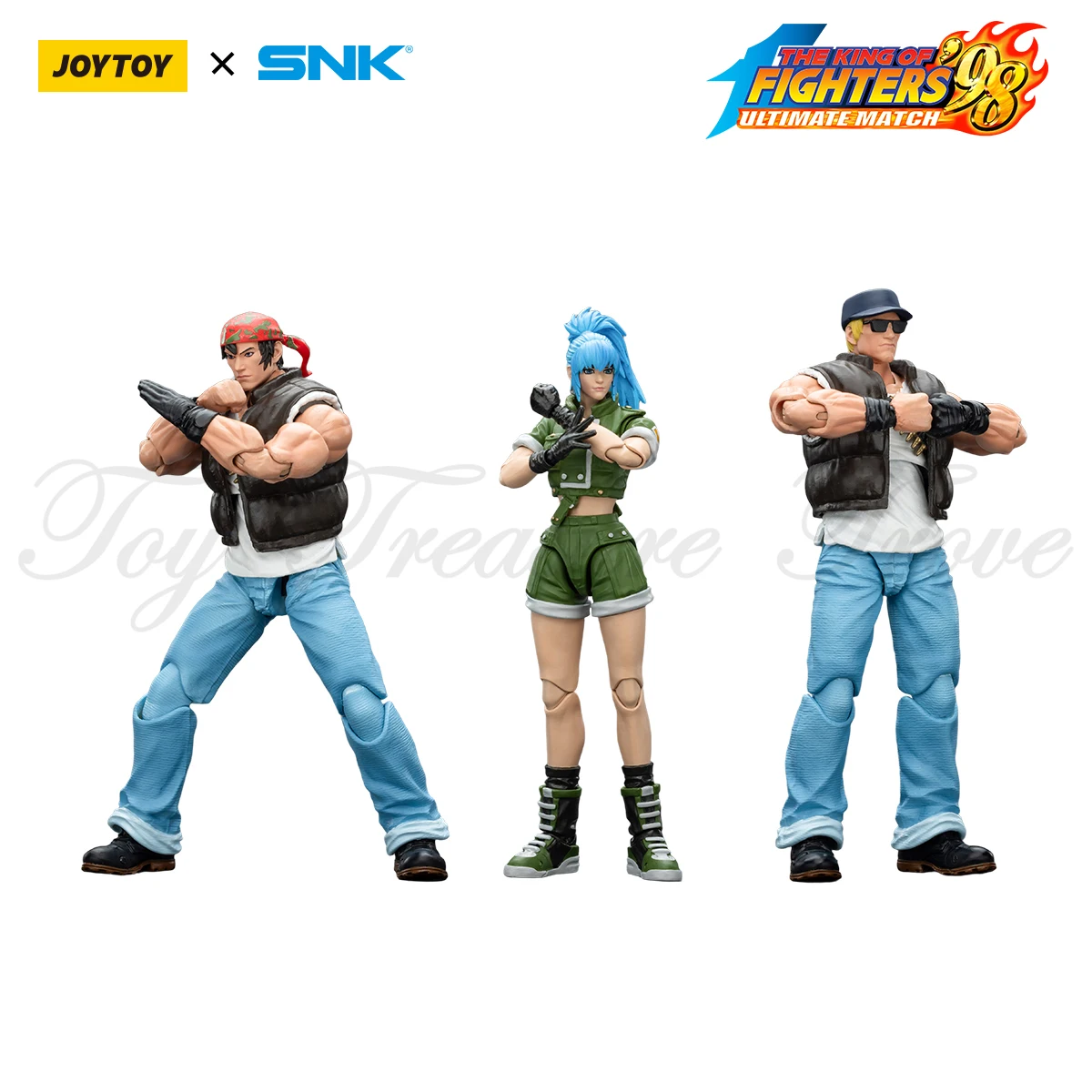 [PRE ORDER] JOYTOY 1/18 Action Figures KOF'98UM Ikari Warriors Team 3PCS Ralf Jones Clark Still Leona Heidern Model Toy