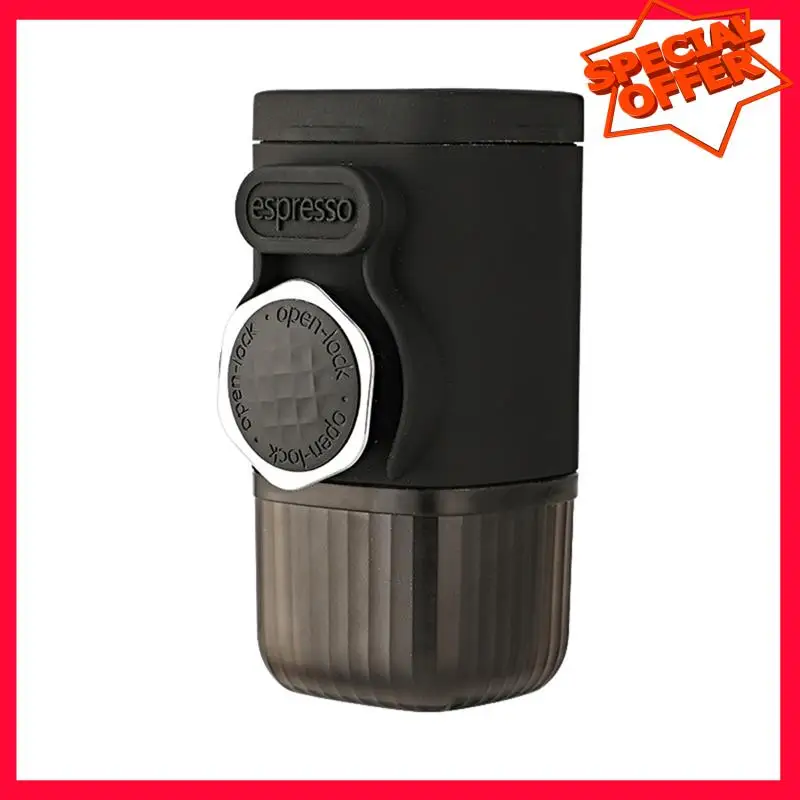 -ESTR Портативная эспрессо-машина для молотых кофе и капсул, небольшая кофемашина для путешествий, идеально подходит для кемпинга, пеших прогулок, офиса