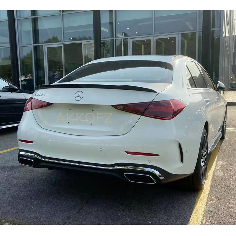 

For Mercedes W206 Sedan C-Class C200 C260 High Quality ABS Black Spoiler Car Rear Wing 2021+