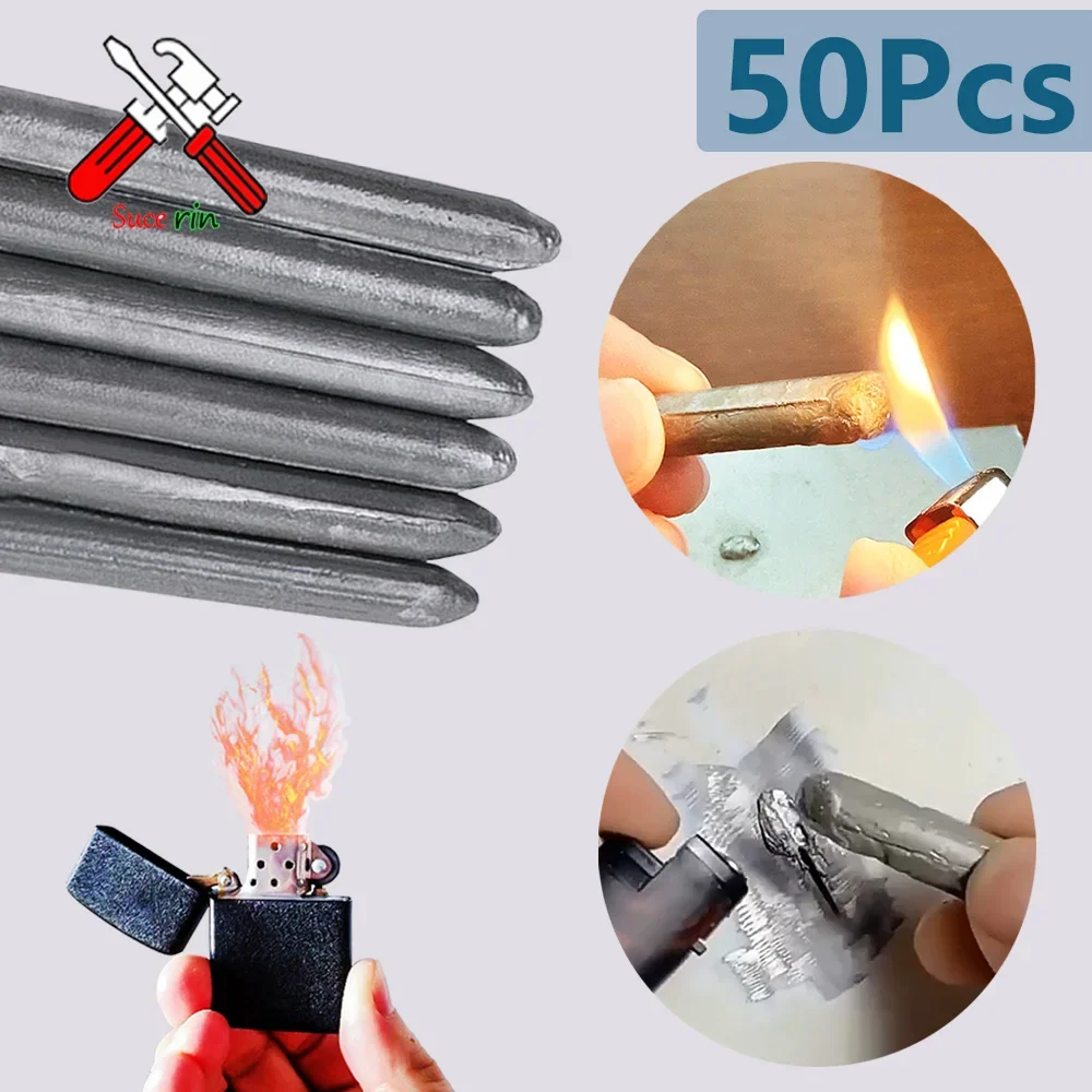 1/50Pcs Small Holes Repair Low Temperature Repair Agent Easy Melt for Aluminum Steel Rods Stainless Copper Iron Plastic Tools