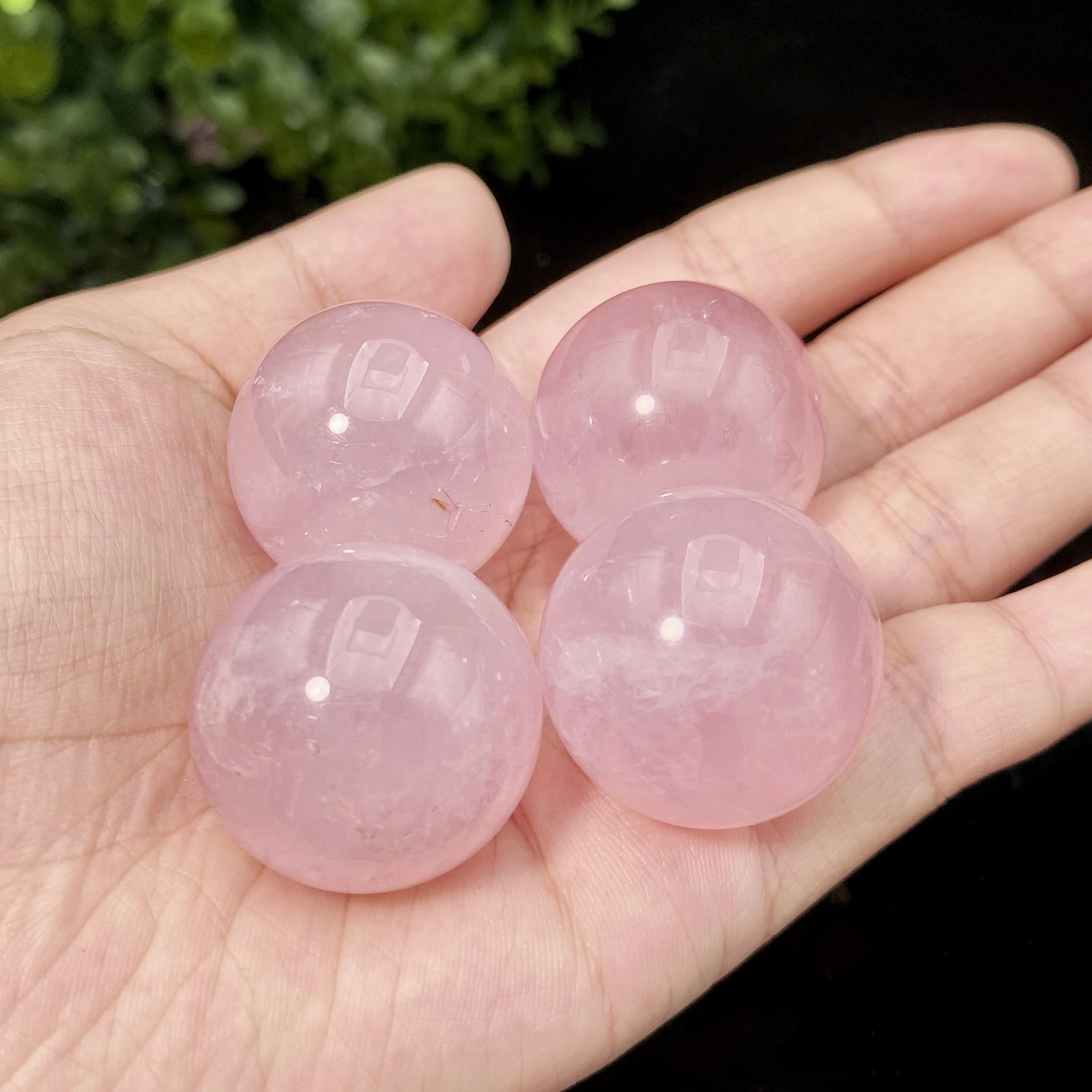 1PC natürliche rosa Rosenquarz Kugel Kristallkugel Reiki Heilung Reiki Chakra Stein Kugel Dekoration
