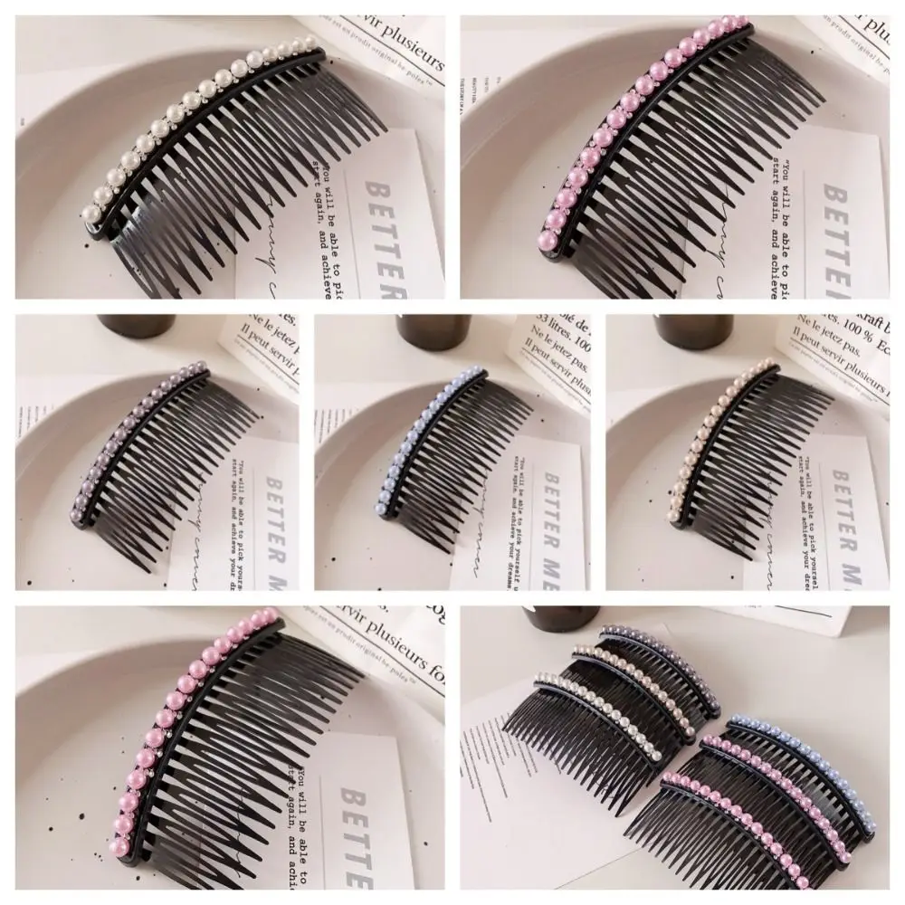 

Hair Clip Pearl Hair Comb Headdress Hair Styling Tool Shiny Hair Comb Korean Barrettes Ponytail Clip Broken Hair Comb Gift