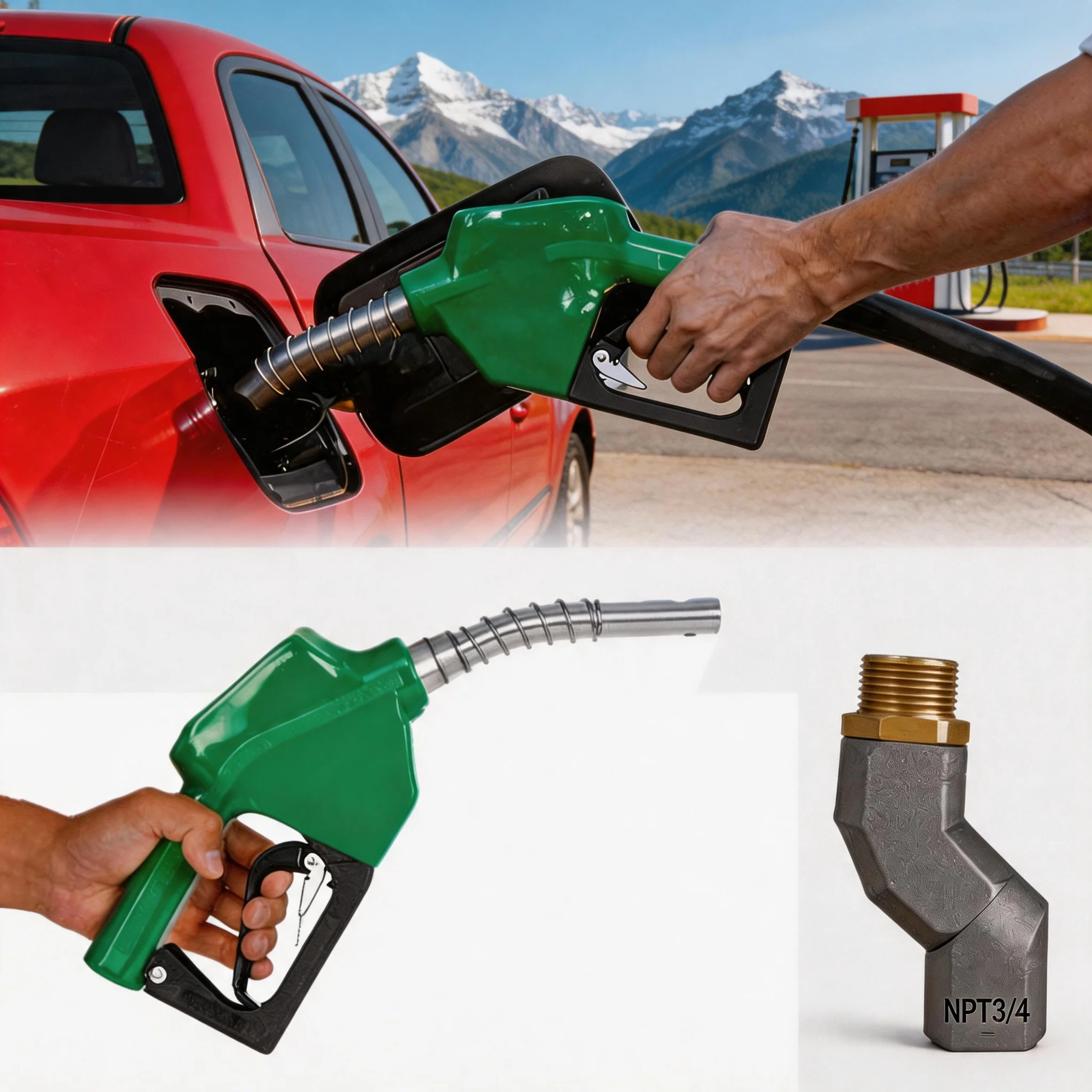 

Aluminum Alloy Pistol Refueling Gun Nozzle Auto Shut Off Gasoline Diesel Refueling Machine for Garage Gas Station Daily Use