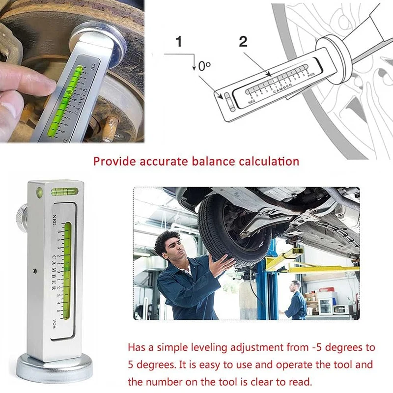 Adjustable Car Four Wheel Position Alignment Level Gauge Automotive Camber Balance Adjustment Magnetic Measurement Tool view 4