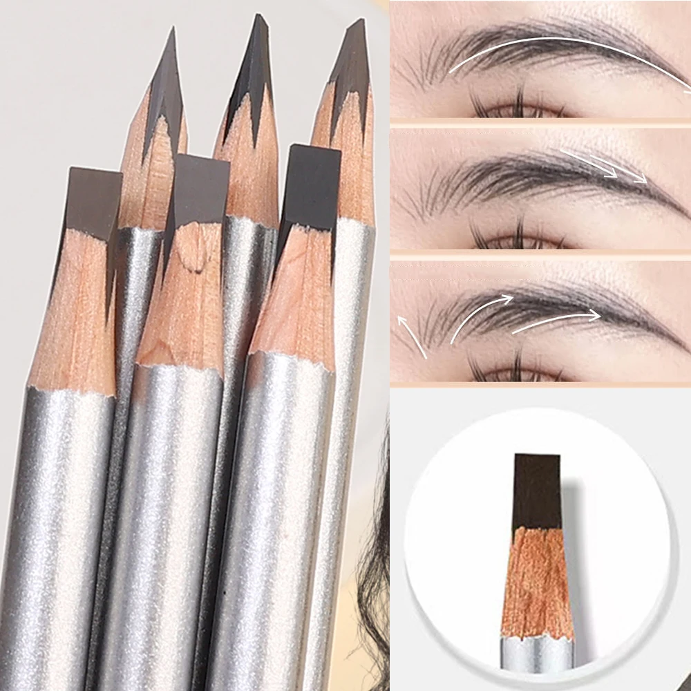 Lápiz de cejas de núcleo duro 3D, lápiz de cejas Natural, duradero, tatuaje a prueba de sudor, suave, salvaje, fácil de usar, maquillaje para principiantes