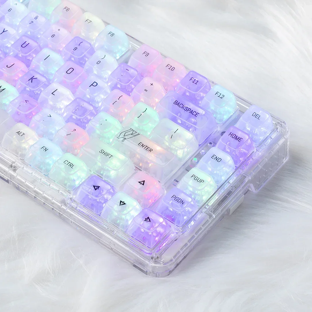 MDA Highly Transparent Keycaps Fog Through Small Full Set