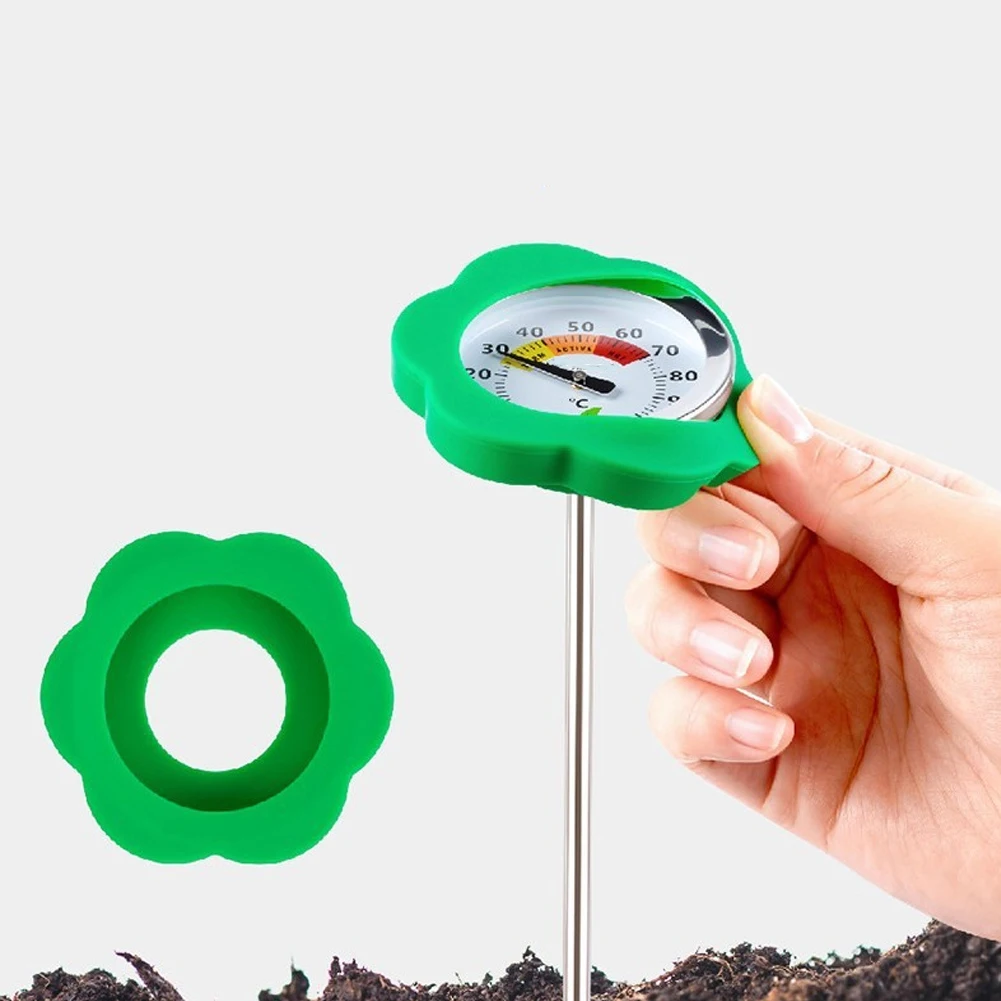 Compost Thermometer with Extended Stainless Steel for Deep Pile Temperature Measurement in For Gardening Applications